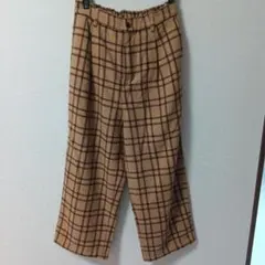 INHERIT 　チェックバギーパンツ　Lサイズ