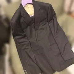 (美品) Paul Smith スーツ チャコール×縦縞 ネクタイ付 ※着用3回