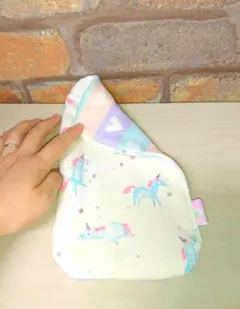 専用❤みかん❤もちふわニット×６重ガーゼ⭐ハンカチタオル❤ユニコーンハート❤
