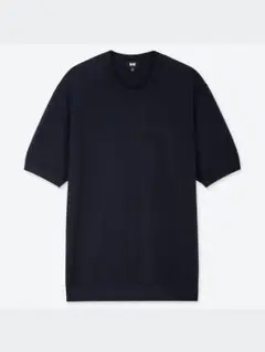 UNIQLO ウォッシャブルクルーネックセーター（半袖）　4XL ネイビー　完売