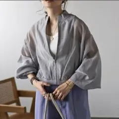 Bonjour sagan シアーショートブルゾン