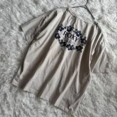 ROXY ハイビスカスプリント 半袖Tシャツ ベージュ　Mサイズのサムネイル