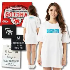 Gotcha ガッチャ サーフ系 ボックスロゴ 半袖Tシャツ 白 M メンズのサムネイル