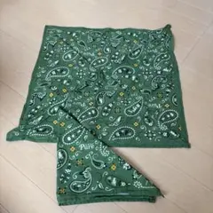 犬用　バンダナ グリーンコンボピュア 2枚セット