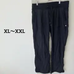 海外古着✨タグなし　黒のドローストリングパンツ　男女兼用XL〜XXL