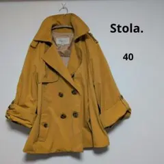 Stola. ストラ　ショート丈トレンチコート サイズ40　オレンジ系