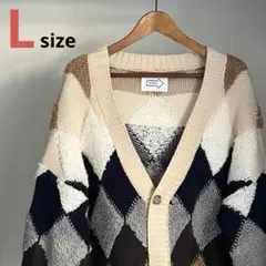 anown　カーディガン アーガイル柄 ニット 可愛い