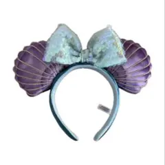 ディズニー カチューシャ 紫の貝殻 ミニー マーメイド