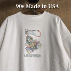 t*e様 90s USA製　カエル　爬虫類　Tシャツ シングルステッチ　XL