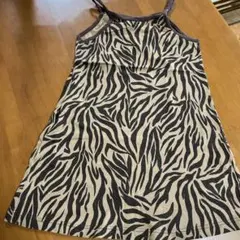 bebe ゼブラ柄 ノースリーブワンピース120cm
