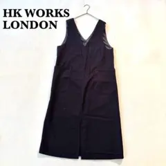 HK WORKS LONDON ジャンパースカート M ブラック ワンピース