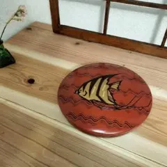 陶器製 壁掛けミラー 八角形 アートオブジェ - メルカリ