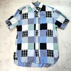 【レア】BEAMS PLUS パッチワーク 半袖シャツ Lサイズのサムネイル