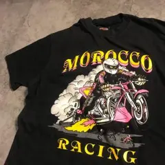 ★3636 90ｓ ンテージ ハーレー シンプソン ロックT 黒 半袖 L