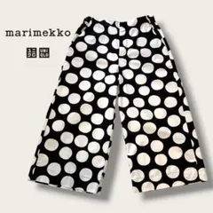 UNIQLO×marimekko ワイドパンツ M ドット柄 水玉