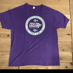 古着　紫色 XL カレッジ　アート　チャンピオン　ヴィンテージ　Tシャツ