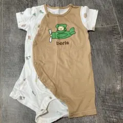 バースデー　ボリス　飛行機柄ロンパース 70-80cm