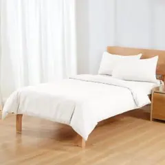 布団カバー 4点セット ダブル ホワイト 通気性が高い 速乾性 優しい肌触り