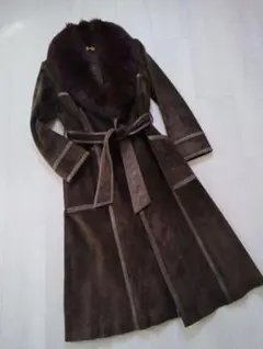 【美品】 Max Mara マックスマーラ 　高級　毛皮 ガウンコート