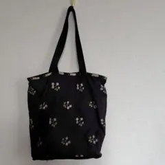 LeSportsac トートバッグ 花柄 刺繍 ブラックのサムネイル
