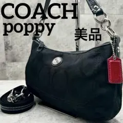 美品　コーチ　ポピー　ハンドバッグ　アクセサリーポーチ　ワンハンドル　7 2025年最新】コーチ ポピー アクセサリーの人気アイテム - メルカリ