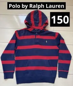 Polo by Ralph Laurenパーカー150ストライプネイビー&レッド