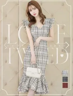 JEWELS マーメイドツイードドレス