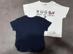 【2枚セット】キッズ 半袖 Tシャツ 90 まとめ売り GU ワッフルTシャツのサムネイル