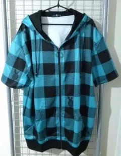 特価　NieR サラっと着れる半袖パーカー チェック&ラビット