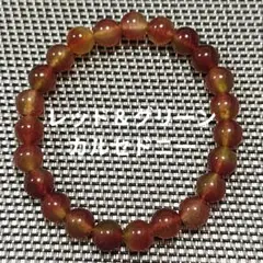 カルセドニーブレスレット、レッド＆グリーン、約8ミリ玉