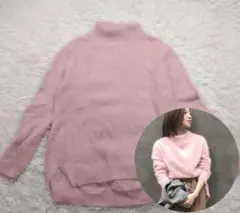 URBAN RESEARCH ROSSO アンゴラハイネックニット ピンク