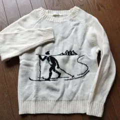 relume スキー刺繍アイボリーセーター