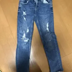 ZARA MAN ダメージ加工 ブルースリムフィットジーンズ
