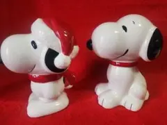 スヌーピー貯金箱 陶器＆ソフビ 大サイズ 置物 3点セット【レトロ】 スヌーピー貯金箱 陶器＆ソフビ 大サイズ 置物 3点セット【レトロ
