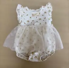 花柄 チュール ロンパース 80cm 女の子 ベビーのサムネイル