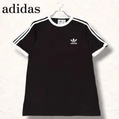 アディダス スリーストライプス Tシャツ ブラウン 白 トレフォイル Tシャツ