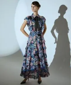美品）Sov./ シフォンティアードロングワンピース - メルカリ