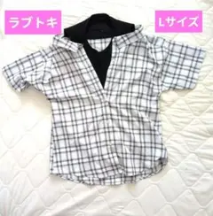 lovetoxic チェック柄 半袖シャツ L(160)