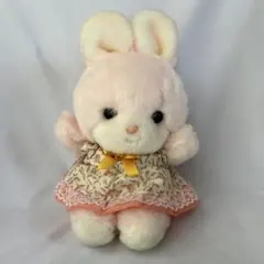 希少 美品☆当時物 シルバニアファミリー みるくウサギ ぬいぐるみ M