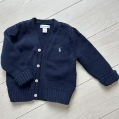 【美品】ラルフローレン　ネイビー カーディガン　12M