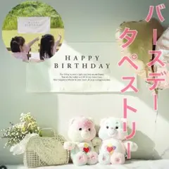 HAPPYBIRTHDAY タペストリー おうちフォト 誕生日 ハーフバースデーのサムネイル