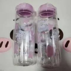 シナモロール サンリオ当たりくじ クリアボトル ピンク２点