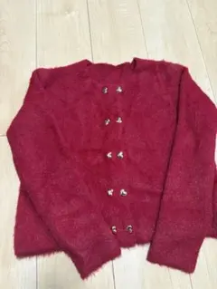 赤ハートニット