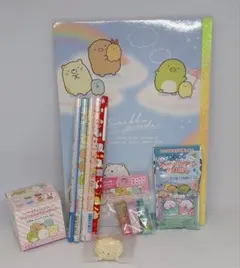 すみっコぐらし文具セット えんぴつ ねり消しキャップ自由帳 リング 赤えんぴつ