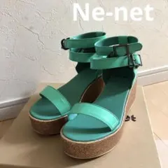 Ne-net　ネネット　シェルサンダル　23.5　厚底　シューズ　緑　箱ありのサムネイル