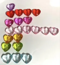 ビッグハート　アクリルビーズ　ハンドメイドパーツ　まとめ売り