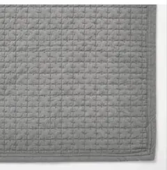 無印良品 麻綿平織キルティングラグ 生成×グレー 195×195cm - メルカリ