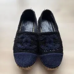 CHANEL エスパドリーユ ブラック 36 - メルカリ