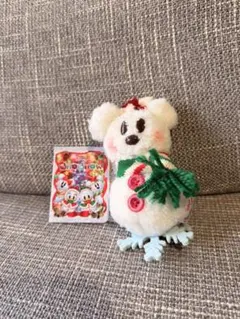 ディズニー ミッキー 雪だるま スノーミッキー ぬいぐるみバッジ