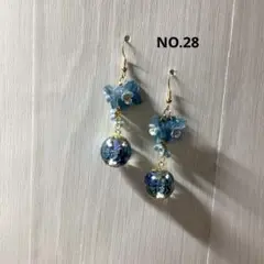☆❤️ アジサイ 紫陽花 猫 ピアス イヤリング ハンドメイド 260607